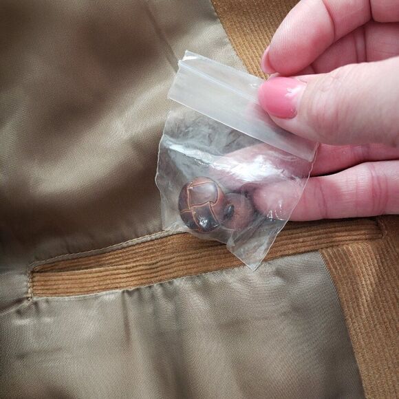 Cambridge Classics VTG Corduroy Blazer Jacket Size 44 Reg Elbow Patch Chin Strap - Picture 9 of 12